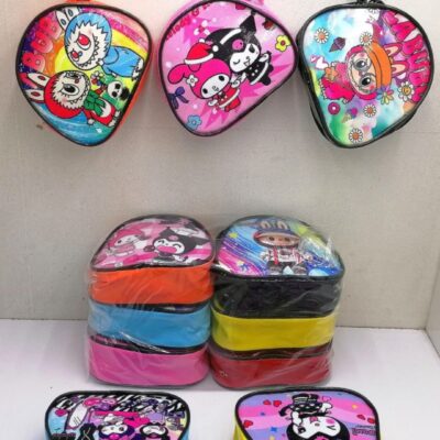 کیف دخترانه ورنی صندوقی دسته دار ( 6 عددی )  725