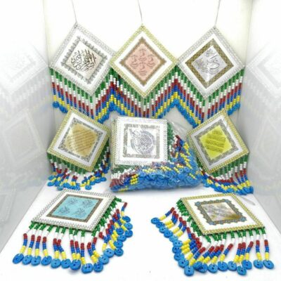 آویز چشم و نظر چوبی متوسط ( 10 عددی )