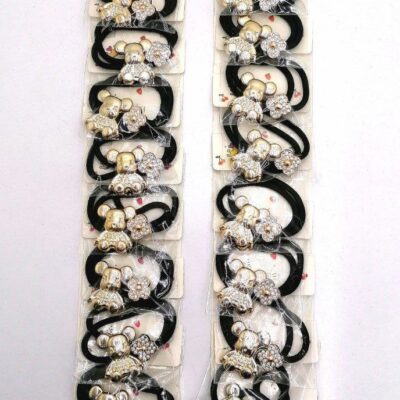 کش مو خرس و گل (10 جفتی )