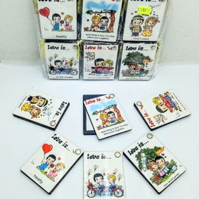 آینه دختر و پسر طرح کارتونی ولنتاینی (LOVE is ) (12 عددی)