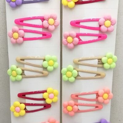 گیر تق تق گل سرامیکی (6 جفتی)