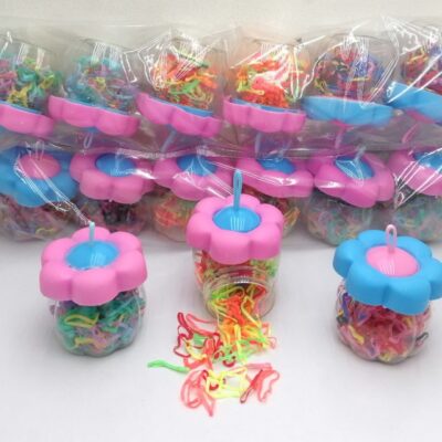 کش چهل گیس رنگی گل(12عددی)