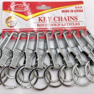 سرکلیدی دو حلقه استیل مستطیل 10 عددی