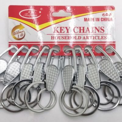 سرکلیدی استیل دو حلقه سر تخت بیضی 10 عدی