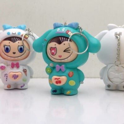 آویز سرکلیدی لبوبو دکمه دار چرخشی