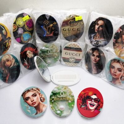 آینه شانه بیضی طرح دار (3 مدل )(12عددی)