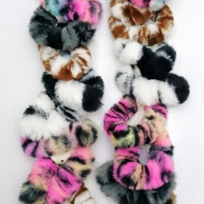 کش مو  دونات پلنگی(10 عددی)