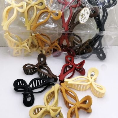 کلیپس پاپیون کاراملی مینایی(12 عددی)