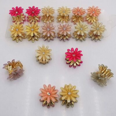 کلیپس گل مارگریت وسط نگین(12عددی)